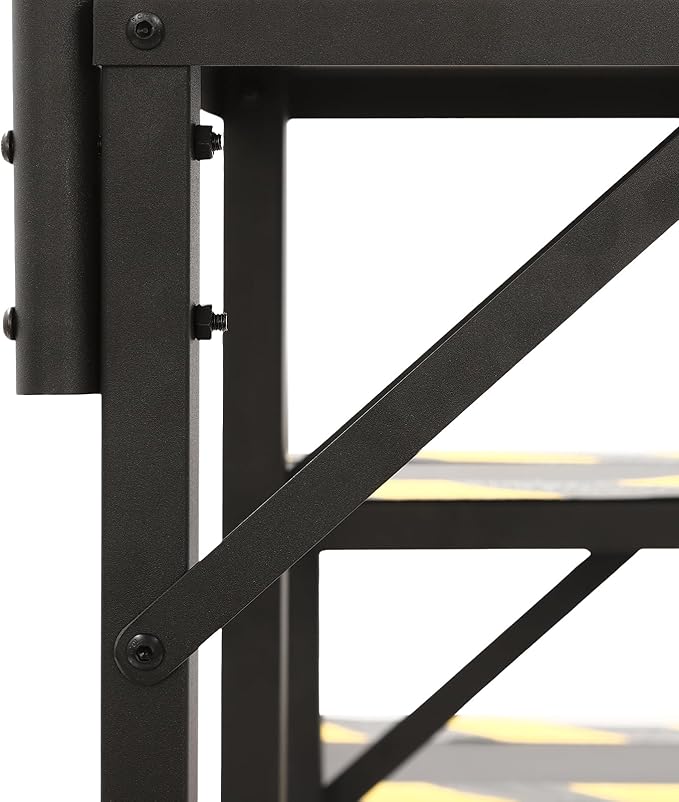 4 Step RV Stairs, Hot Tub Steps, Outdoor Spa Step Ladder with Handrail, Portable Wheel Stair W/Reflective Strips for Travel Trailer, Motor Home, Camper and Porch