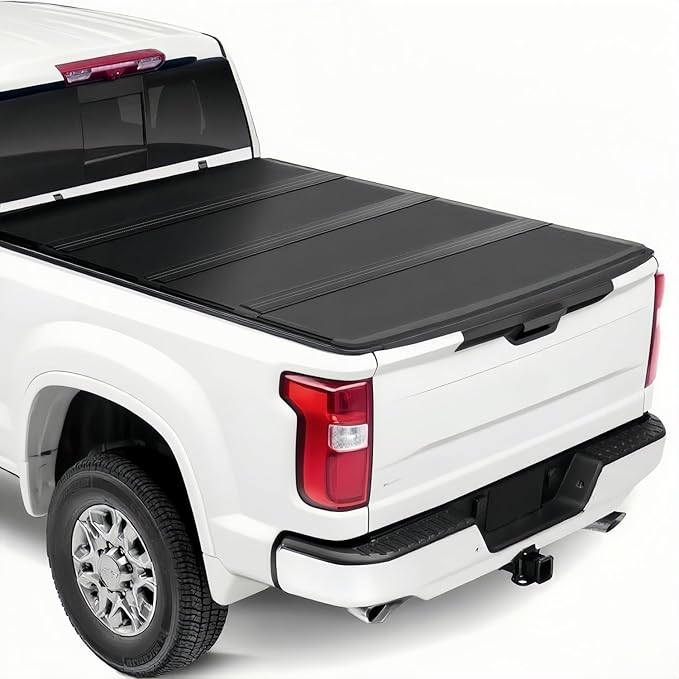FRP Hard Quad-Fold Truck Bed Tonneau Cover Compatible with 2004-2026 Ford F150 and 2006-2014 Lincoln Mark LT | Styleside 5.5'/5.5 FT/ 67.1inch Bed | Waterproof | Easy to Install & Use