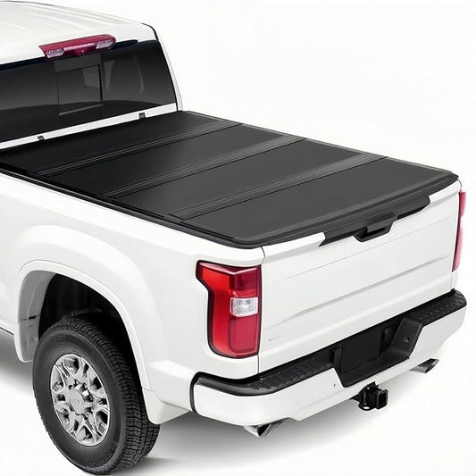 FRP Hard Quad-Fold Truck Bed Tonneau Cover Compatible with 2004-2026 Ford F150 and 2006-2014 Lincoln Mark LT | Styleside 5.5'/5.5 FT/ 67.1inch Bed | Waterproof | Easy to Install & Use