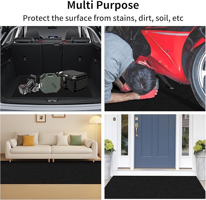 AAIN Oil Spill Mat (36" x 59"), Garage Floor Mat, Absorbent Oil Pad, Premium Maintenance Mat, Waterproof, Protect Garage Surface from Spill & Stain, Reusable, Washable, Durable, Black, 1PCS