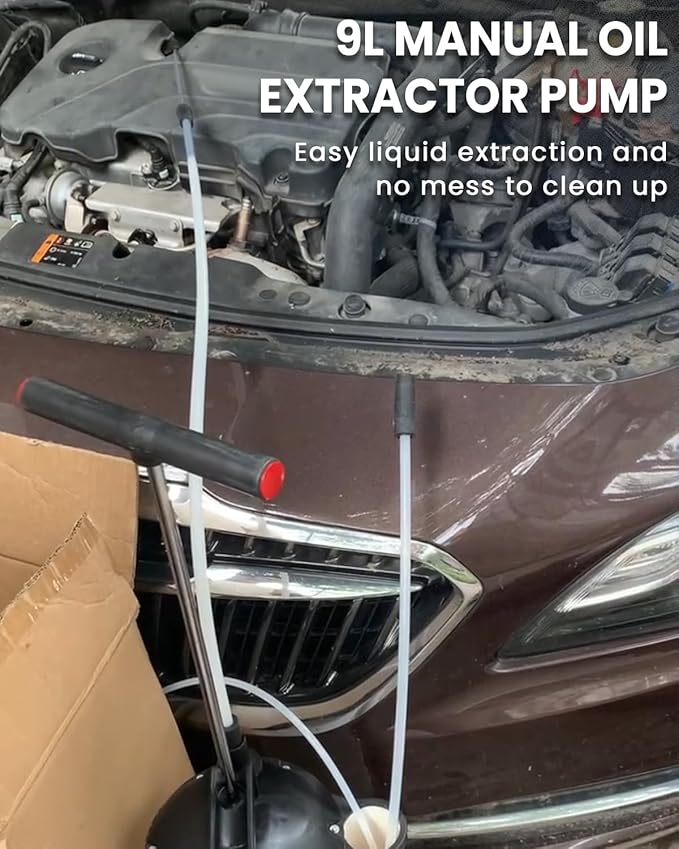 SIXIWANZI Manual 9L Oil Extractor Pump, Fluid Extractor for Oil Change