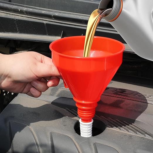 Wide Mouth Oil Funnel Flexible Fuel Funnel with Long Hose Funnels for Automotive Use Car Funnel for Engine Gas Gasoline Diesel Fluid Liquid (1)