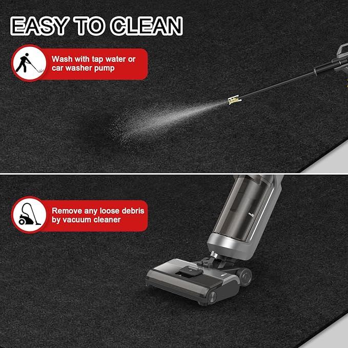 Golener Oil Spill Mat - 36”x59” Garage Floor Mat for Under Car, Absorbent Oil Mat, Rubber Floor Mats, Waterproof, Contain Liquid, Protect Garage Surface from Spills, Reusable, Washable, Durable, Black