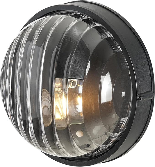 10 Inch Bulkhead Light Fixture Aluminum Bulkhead Ceiling Light with Thickened Clear Glass Waterproof Outdoor Wall Lights for Porch Basement Balcony or Sauna Room E26 Socket UL Listed