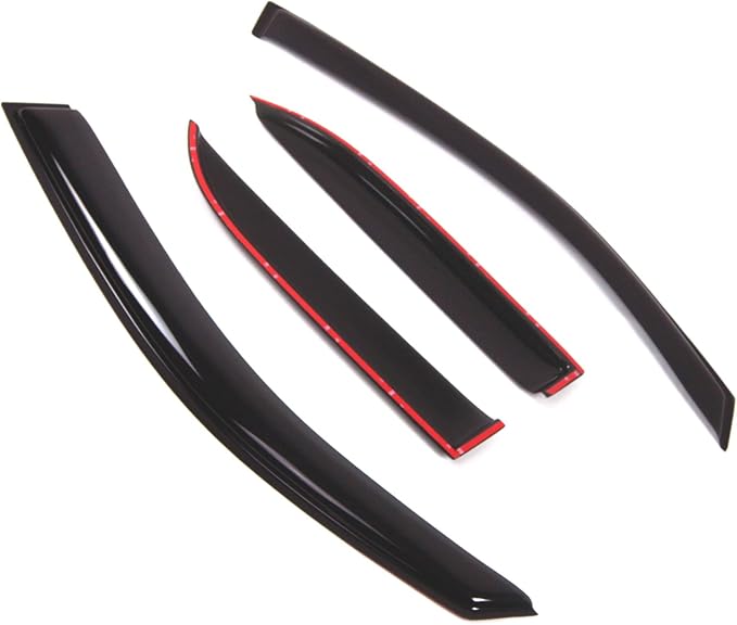 Tuningpros WD2-475 Dark Smoke 4 Pcs Set Window Visor (Outside Mount) Deflector Rain Guard Compatible with 1999-2003 Lexus RX300