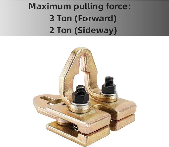 Heavy Duty 5 Ton Car Pulling Hook Right Angle 2 Way Auto Body Pull Clamp for Car Body Repair Tool Kit
