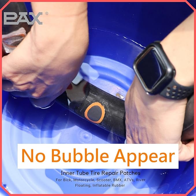 PAX 48 Pcs 50mmØ Round Inner Tube Patches, Puncture Flat Tire Repair Patch for Car, Truck, Tractor, Agricultural Vehicles, Motorcycle, BMX, ATVs, River Floating, Inflatable Rubber