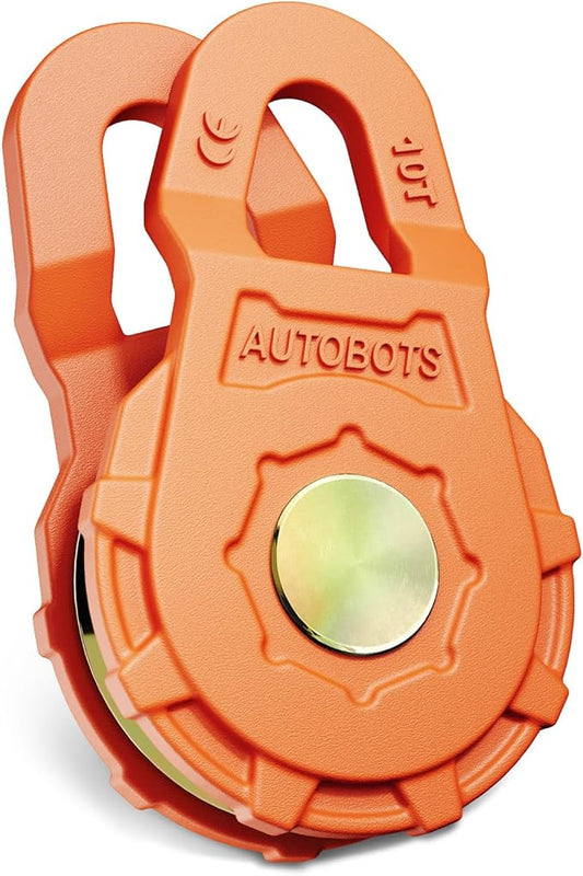 AUTOBOTS Snatch Block (22046 LBS Work Load Limit) for Winch Recovery,Heavy Duty Forged Steel Snatch Block Pulley for Truck, UTV, ATV Orange