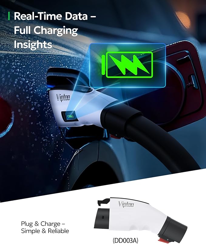 Adapter for Tesla to J1772 Adapter, Compact with Light Indicator, Compatible with Tesla Wall/Mobile/Destination Chargers, Converts Tesla to J1772 for Non-Tesla EVs (for J1772 EVs Only)