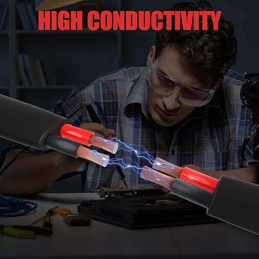 12 Gauge Wire 2 Conductor Electrical Wire, 12 AWG 3.3mm² Wire PVC Cord, 12V/24V DC Low Voltage/Copper-clad Aluminum(CCA)Flexible/2 Wire for Automotive Wire LED Strips Lamp Lighting Marine(30.5M/100FT)