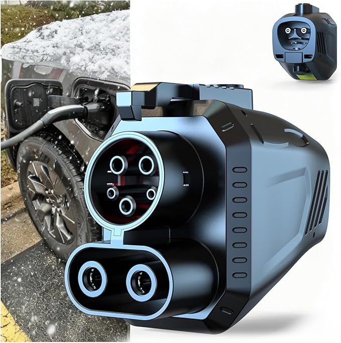 NACS to CCS Adapter for Fast Charging CCS1 EV in Tesla V3/V4 Supercharger, Max 500A 1000V NACS DC Adapter for Road Trip Charge Backup, Dual Locks for Sturdy Secure Connection