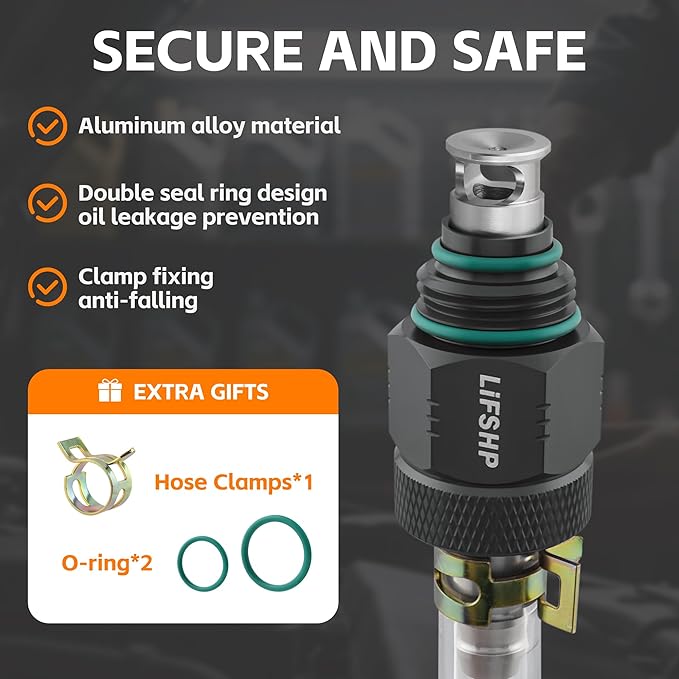 Oil Filter Drain Tool,Aluminum Alloy Upgraded Large Hole and Thickened Tube for Toyota, Lexus, Scion 2.0L - 5.7L Vehicles with Cartridge Style Filter System-Gun Black