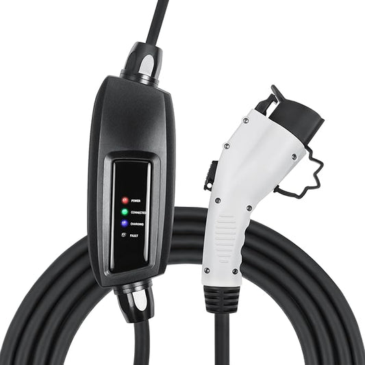 Lectron EV Charger, 16 ft Extension Cord & J1772 Cable - Portable Electric Car Charger for J1772 EVs and Plug-in Hybrid Vehicles (NEMA 5-15)