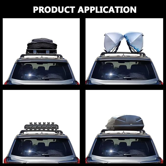 ROKIOTOEX Roof Rack Crossbars - Fit 2016-2021 Lexus LX Flush Side Rail - Panoramic Sunroof - 220LBs Load Bar- Metal Locking Cap - Easy Install & Adjusting - Wind Noise Reduction Strip - Black Coyote