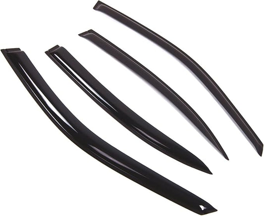 Tuningpros WD2-344 Dark Smoke 4 Pcs Set Window Visor (Outside Mount) Deflector Rain Guard Compatible with 2000-2003 Nissan Maxima