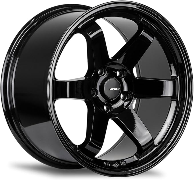 AVID.1 AV-06 Gloss Black 17x8 Custom Wheel – Fits 4x100 Bolt Pattern with +35 Offset – Lightweight Performance Alloy Wheel – Aggressive Street Style & Track-Ready Car Accessories