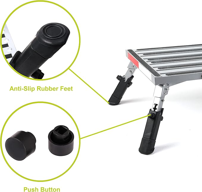 Pr1me Replacement Rubber Feet and Push Button for Pr1me Adjustable Height Aluminum Platform Step