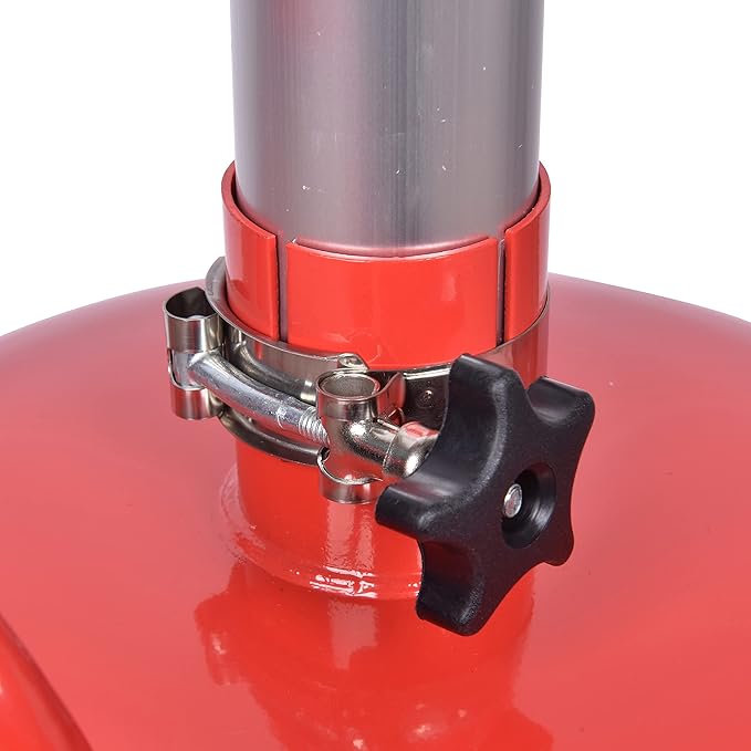 5 Gallon Portable Oil Lift Drain, Steel Oil Drain, Adjustable Height Waster Oil drain for Changing car and Truck Motor Oil, Red