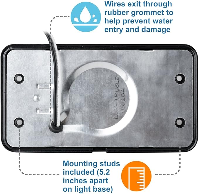 Lumitronics 12V LED Exterior Outdoor Porch Light with On/Off Switch, Removable Clear & Amber Lenses Perfect Outside Replacement Lights for RVs, Motorhomes, Campers, 5th Wheels, Trailers (Black)