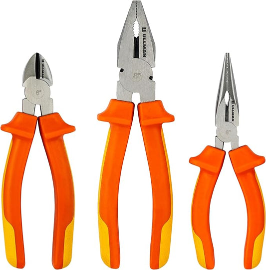 Ullman Devices Corp - Insulated Pliers Set - Set Includes Long Nose COM