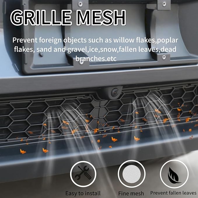 3PCS Front Grill for 2025 2026 Tesla Model Y Juniper Mesh Grille Inserts & Air Inlet Vent Cover with Insect Protection Accessories for Tesla New Model Y Accessories