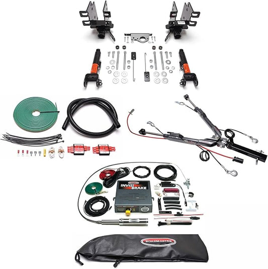 Roadmaster Sterling All-Terrain Tow Bar & Baseplate Combo with Wiring Kit for LED Bulbs & Invisibrake System fits 2018-2025 Wrangler JL with LED Taillights | Includes Decal