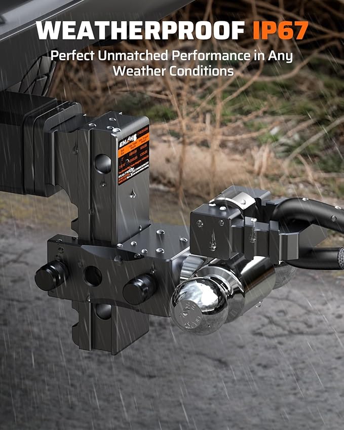 Ehaho Adjustable Trailer Hitch, Drop Hitch 2 Inch Receiver with Shackle 6 Inch Drop/Rise for Truck 12,500 LBS GTW,Weatherproof Anti-Theft Locking Hitch Pins