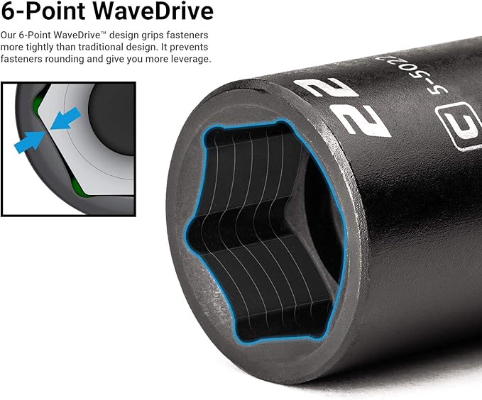 Capri Tools 3/8 in. Drive 24 mm Semi-Deep Impact Socket