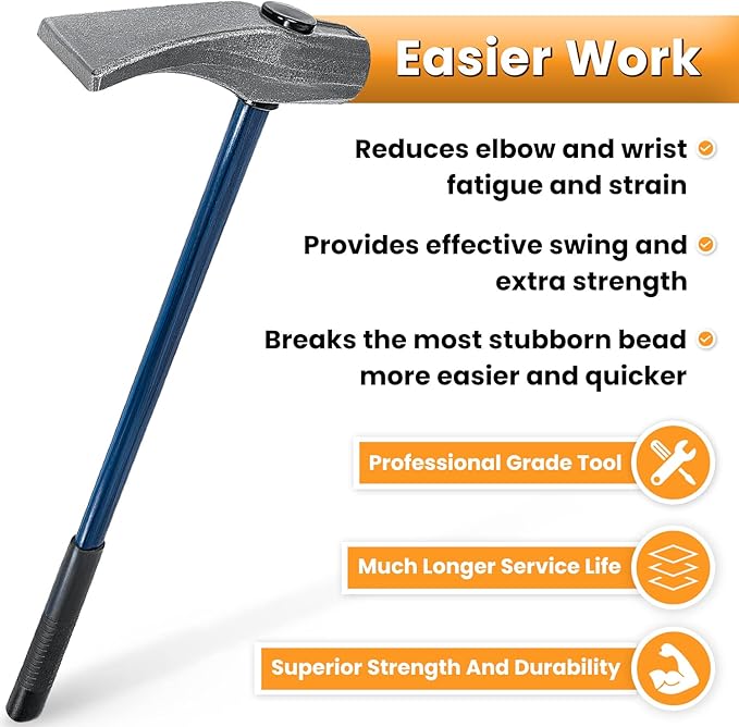 Replacement for Ken-Tool 35429 Bead Brkg Wg, 32 In, STL, Blue Black Tire Bead Breaker Wedge TG11E Duck-Billed Hammer For Passenger Car Truck Bus ATV UTV Farm Tractor Aircraft Tires