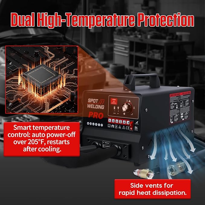 PLAYOCCAR Spot Welder Dent Puller Machine,220V 3500W Stud Welding Machine for Car Body Dent Repair Kit with Auto/Manual Welding & 6 Welding Modes.