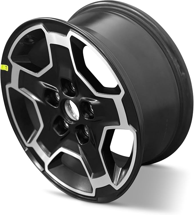 For 2021-2024 Jeep Gladiator‎ 17 Inch Machined Black Alloy - Genuine OEM Rim - Road Ready SUV Wheel