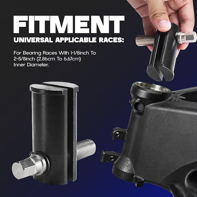 Motorcycle Steering Stem Bearing Race Removal Tool,Neck Bearing Race Puller,Bearing Puller,Bearing Removal Tool for 1-1/8in to 2-5/8in ID Races