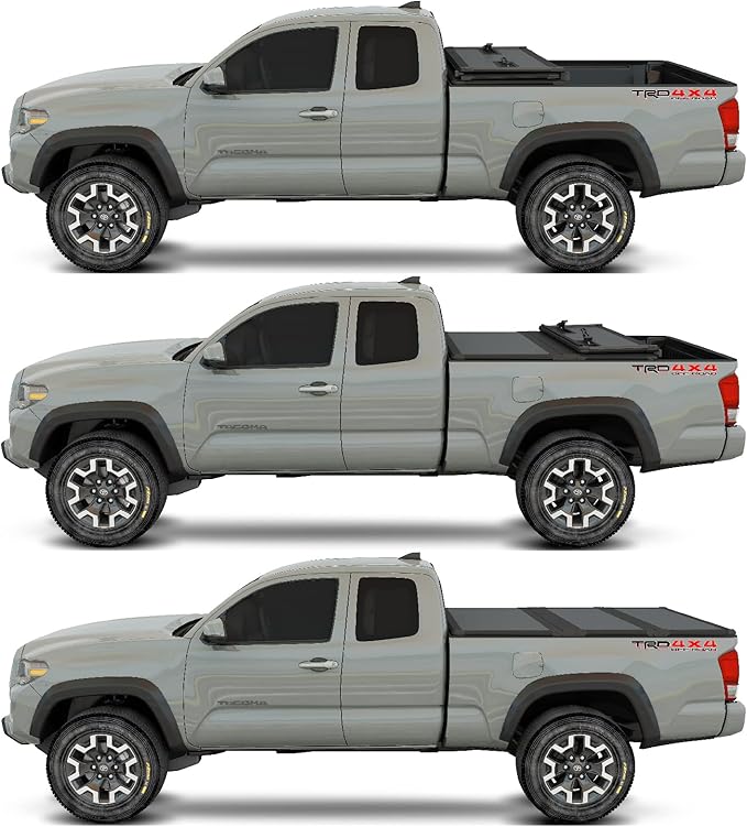 ‌Kikito Hard Tri-Fold Tonneau Cover for 2016-2025 Toyota Tacoma 5Ft Bed (59.8-60.5in) | Waterproof & No-Drill Installation‌
