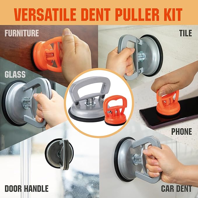 Dent Puller, Car Dent Puller Kit 7 Pack, Strong Dent Removal Tool for Car Suction, Dent Repair Kit for Cars Body, Glass, Screen, Moving Objects