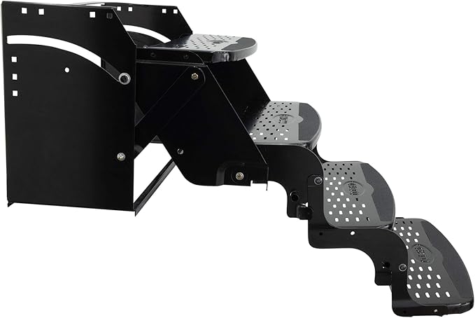RV Steps 24" Step in Black | RV Stairs | RV Exterior Steps | Camper Steps (Quad)
