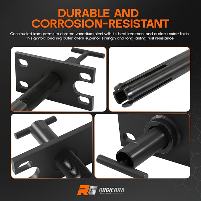 Gimbal Bearing Puller and Installer Tool Kit for Mercruiser Alpha, Alpha 1, MR, Bravo, OMC & Volvo - Heavy Duty Carbon Steel Marine Bearing Remover/Extractor