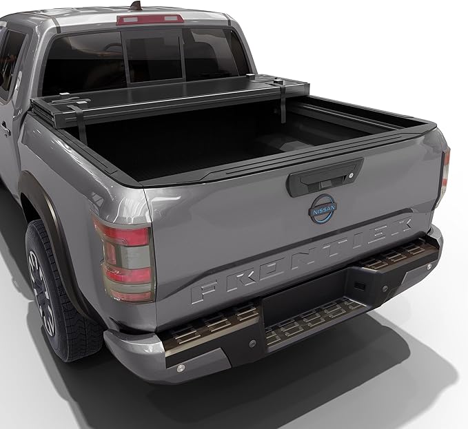 Tutel Hard Shell Folding Truck Bed Tonneau Cover|Fits 2005-2026 Nissan Frontier 5ft Bed (58.6") - TULH033