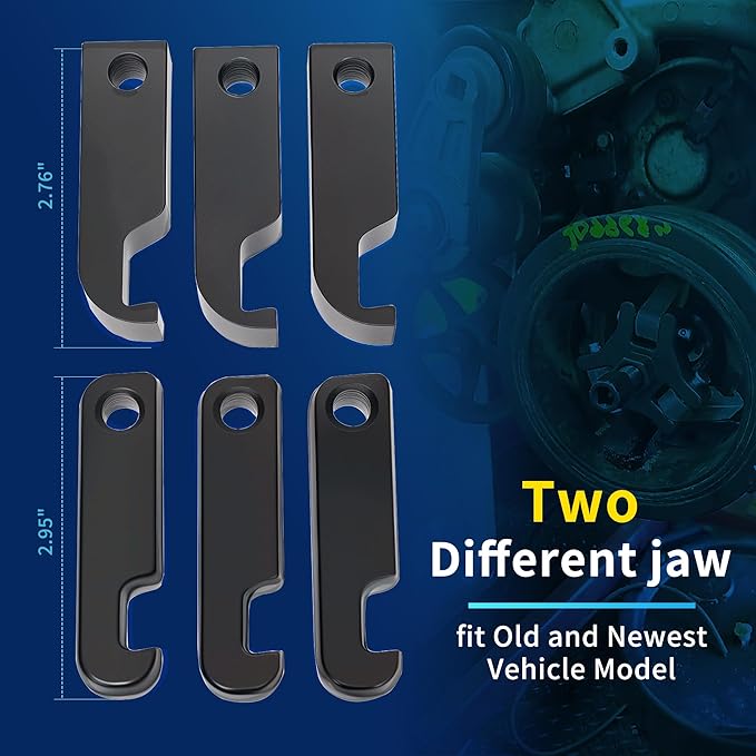 Harmonic Balancer Puller Remove Extractor Kit Set, Adjustable 3-Jaw Puller for Removing Harmonic Damper Pulley Compatible with Chevy GM Chrysler ect.