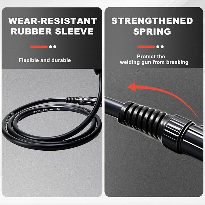 10ft Mig Gun Torch Parts Kit Fit Hobart Handler 190,Handler 210,Multi-Handler 200,Handler 210MVP 245926 500553 H100S4-10 MIG Welding Gun