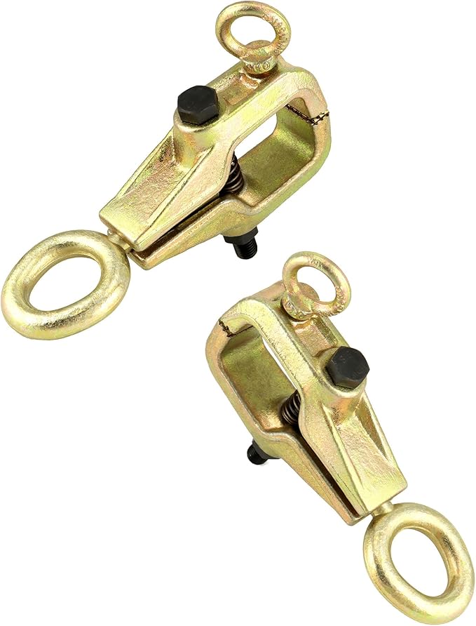 QWORK Auto Body Repair Pull Clamp, 5 Ton Top and Straight 2 Way Auto Body Clamps, Self Tightening Frame Pull Clamp for Automotive Car Vehicle Body Repair