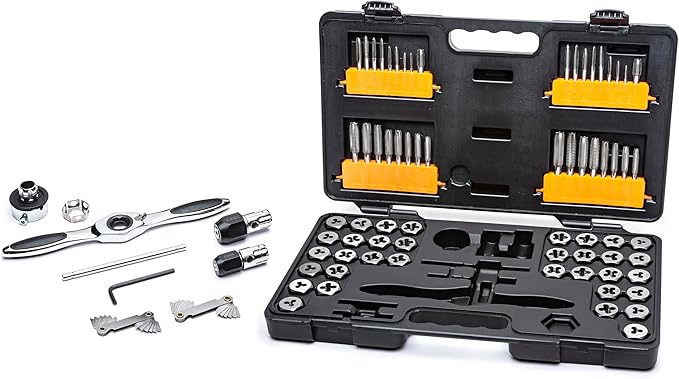 GEARWRENCH 77 Piece SAE/Metric Ratcheting Tap and Die Set -3887