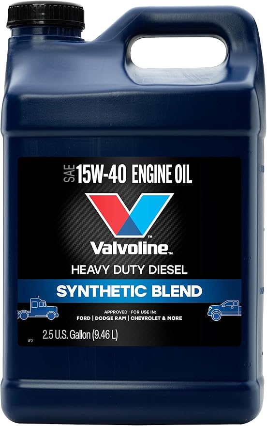 Valvoline Heavy Duty Synthetic Blend 15W-40 Diesel Engine Oil 2.5 GA, Case of 2