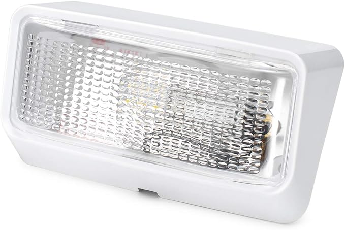 Lumitronics RV 12V LED Outdoor Exterior Porch Light Utility Lighting Fixture - Clear & Amber Lenses Used for Camper Lights (White)