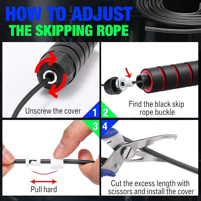 HyDren 24 Pieces Jump Ropes for Fitness with Ball Bearings Speed Jumping Bulk Adjustable Skipping Rope with Foam Handles for Men Women Kids Cardio Training