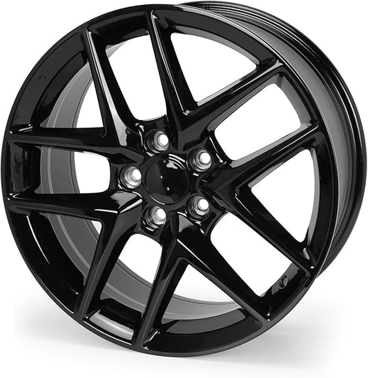 New 18" x 8" Aluminum Alloy Replacement for OE Wheel Rim Compatible with Honda Civic 2016-2024, Gloss Black, PCD 5x114.3