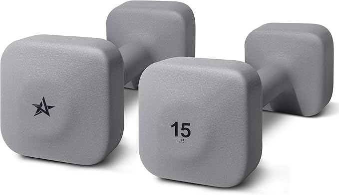Yes4All Square Neoprene Dumbbell Set for Women/Men, Workout Hand Weight Dumbbells Set of 2, 2lb - 20lb with 4 Colors, Anti-Roll, Anti-Slip Exercise Dumbbells Weights for Home Gym,