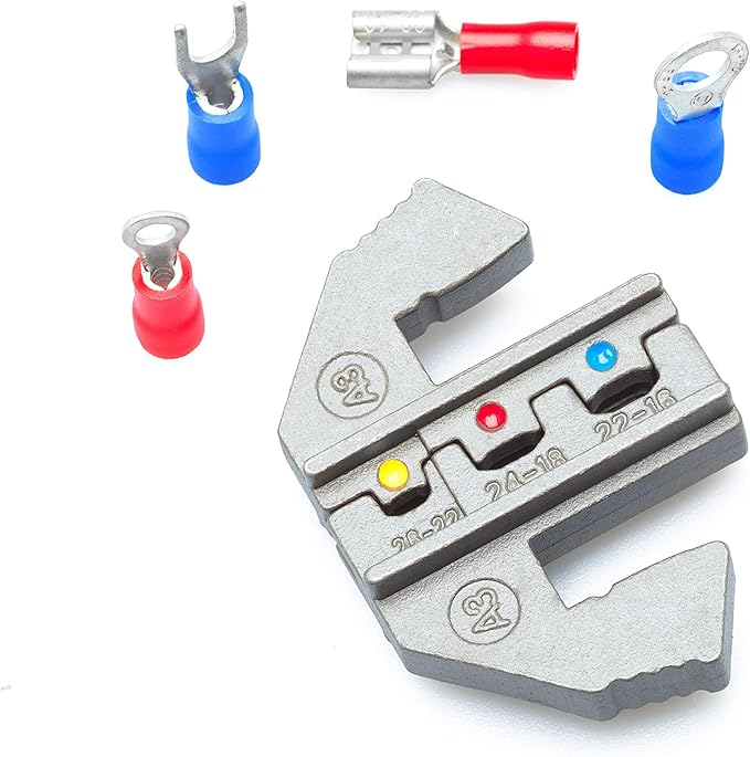 Wirefy Crimping Die for Small-Diameter Insulated Terminals 26-16 AWG | Quick-Change Interchangeable Die for Wirefy Crimping Tool System