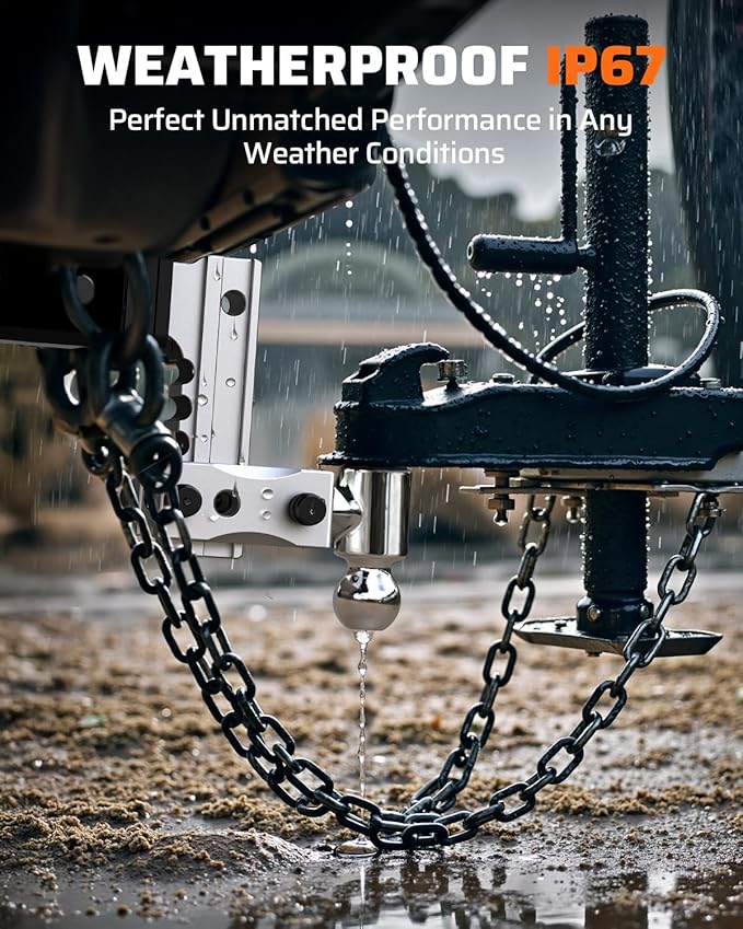 Ehaho Adjustable Trailer Hitch, Drop Hitch 2 Inch Receiver with 6 Inch Drop/Rise for Truck 12,500 LBS GTW, Waterproof Double Anti-Theft Locking Hitch Pins