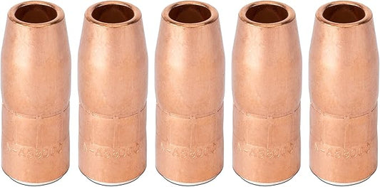 5PK N-A5800C AccuLock S Nozzle, Large, 5/8" Bore, Flush, For Miller MDX-250 MIG GUN Fit D-MA250 Diffuser and Bernard AccuLock S sconsumables