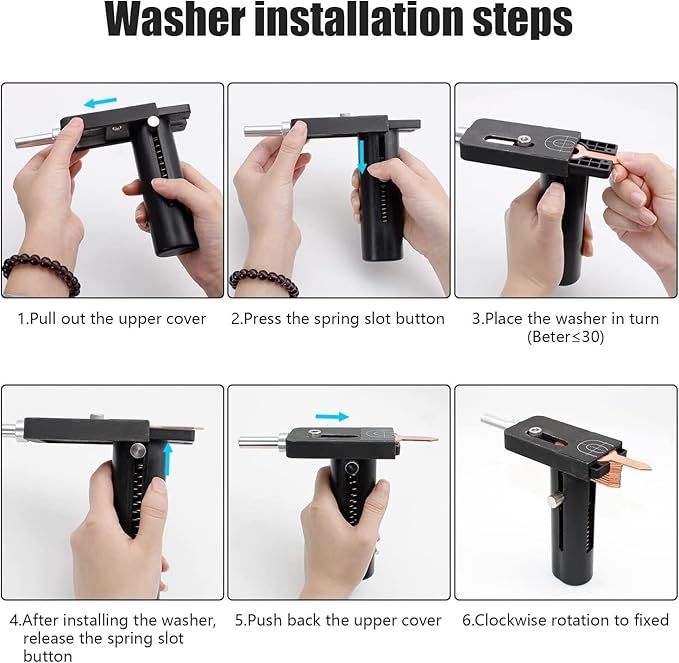 Stud-Welder,Dent Puller Kit,Continuous Ejector Washers Rings Spot Welding Gun Kit,Car Body Repair Tool,Dent Removal Tools with 30 Washers